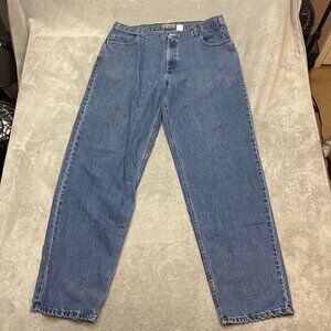 Vintage Levis Silvertab 90s Baggy Fit Wide Leg Skater Made In USA 40×38 Y2K